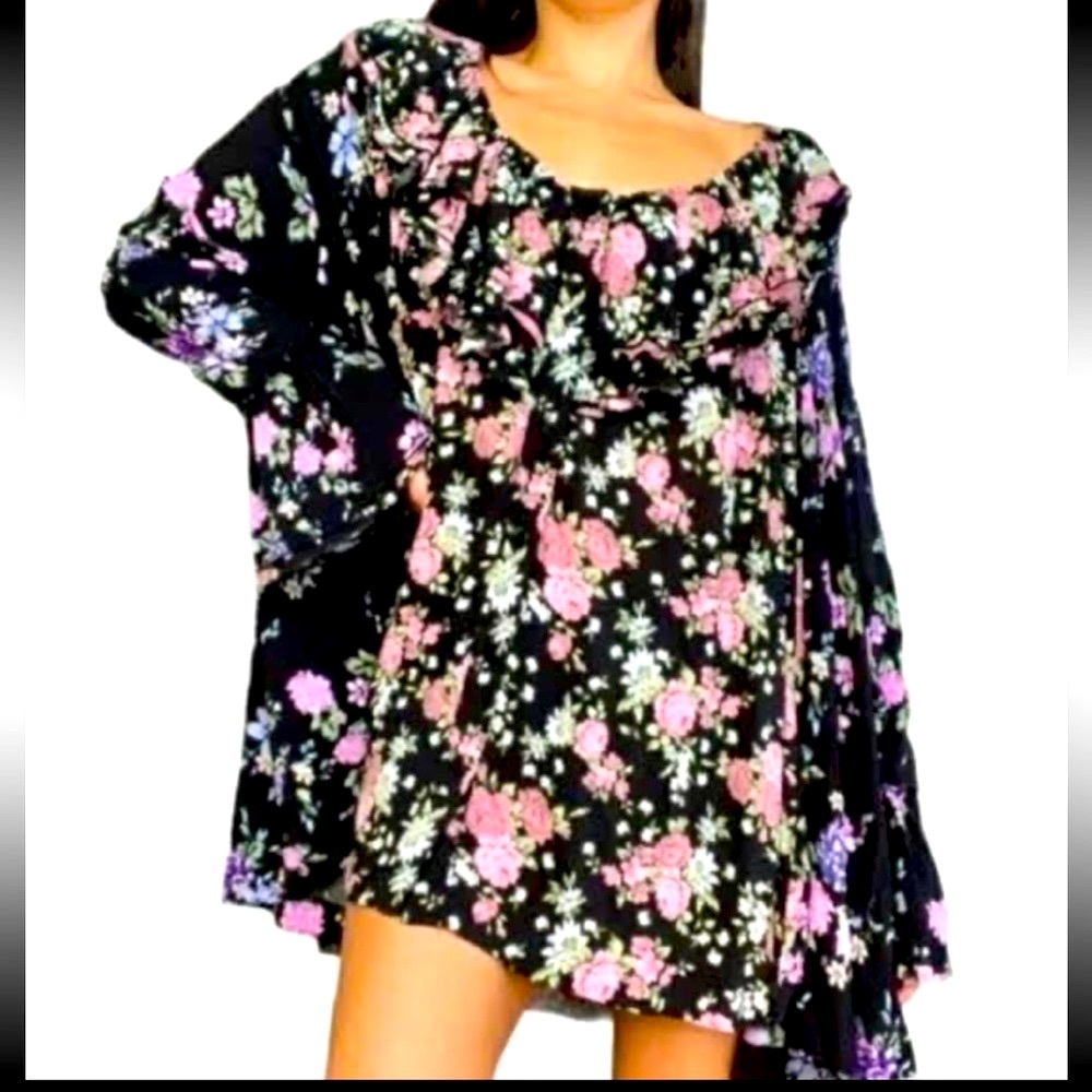 NWT Free People Loretta floral top/dress/tunic -Size S/P